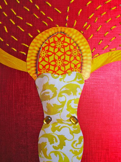 "Corn Goddess" Collage, Catherine Raine, 2013