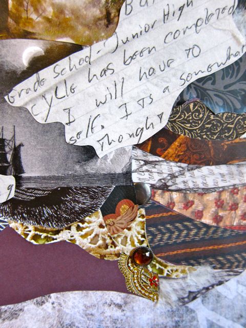Lonely and Frightening Thought, Collage by Catherine Raine 2013